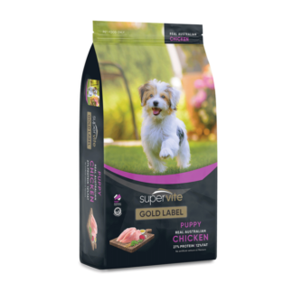Measured puppy kibble portion for healthy growth routine