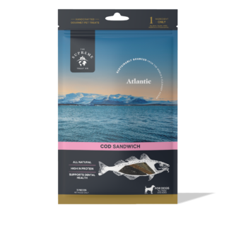 Shop The Supreme Treat Co’s Cod Sandwich for dogs. Unique duo-texture for long-lasting chewing and dental health. 100% natural, grain-free & air-dried. AU-wide shipping!