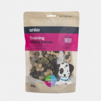 These Micro Bones include beef, liver, chicken and mint micro bones. They are made with real chicken, beef, liver and mint, are low in fat, and are ideal for all small to large dog breeds. Our natural fresh recipe uses the highest quality ingredients. Give to your dog as a special treat or a training reward.