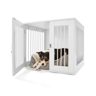 Pet Crate Wooden White - Medium - Purchase from an Australian pet store near you