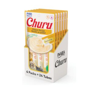 Inaba – Cat Churu – Chicken Recipe Carton Of 6 24 X 14g Tubes