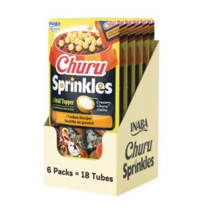 Inaba – Dog Churu Sprinkles – Chicken Recipe Carton Of 6 18 X 10g