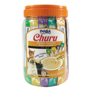Inaba – Cat Churu Tub – Tuna And Chicken Varieties 50 X 14g Tubes