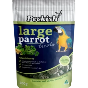 Peckish – Large Parrot Treats – Natural Greens – 200g