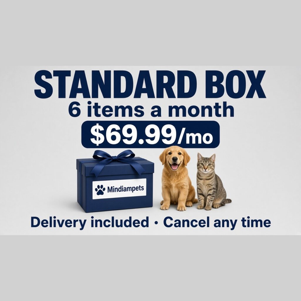 Mindiampets standard subscription box