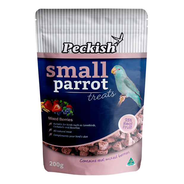 Peckish – Small Parrot Treats – Mixed Berries – 200g